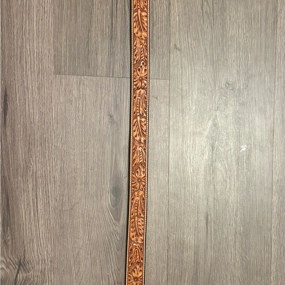 Men’s King Ranch Patterned Leather Belt